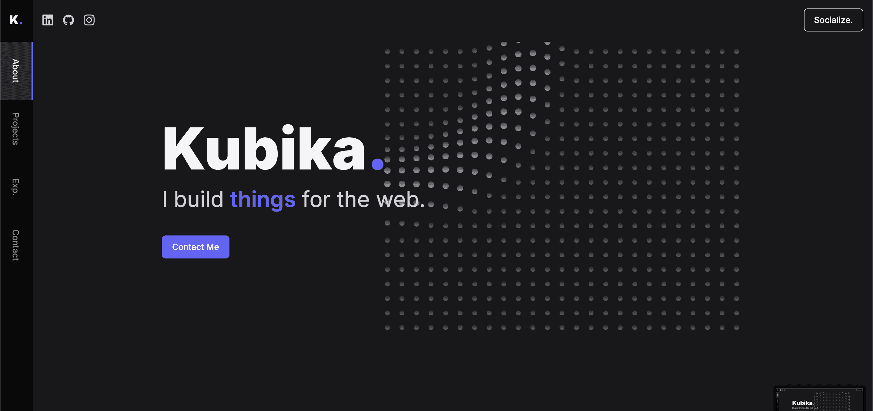 Portfolio Hero Section