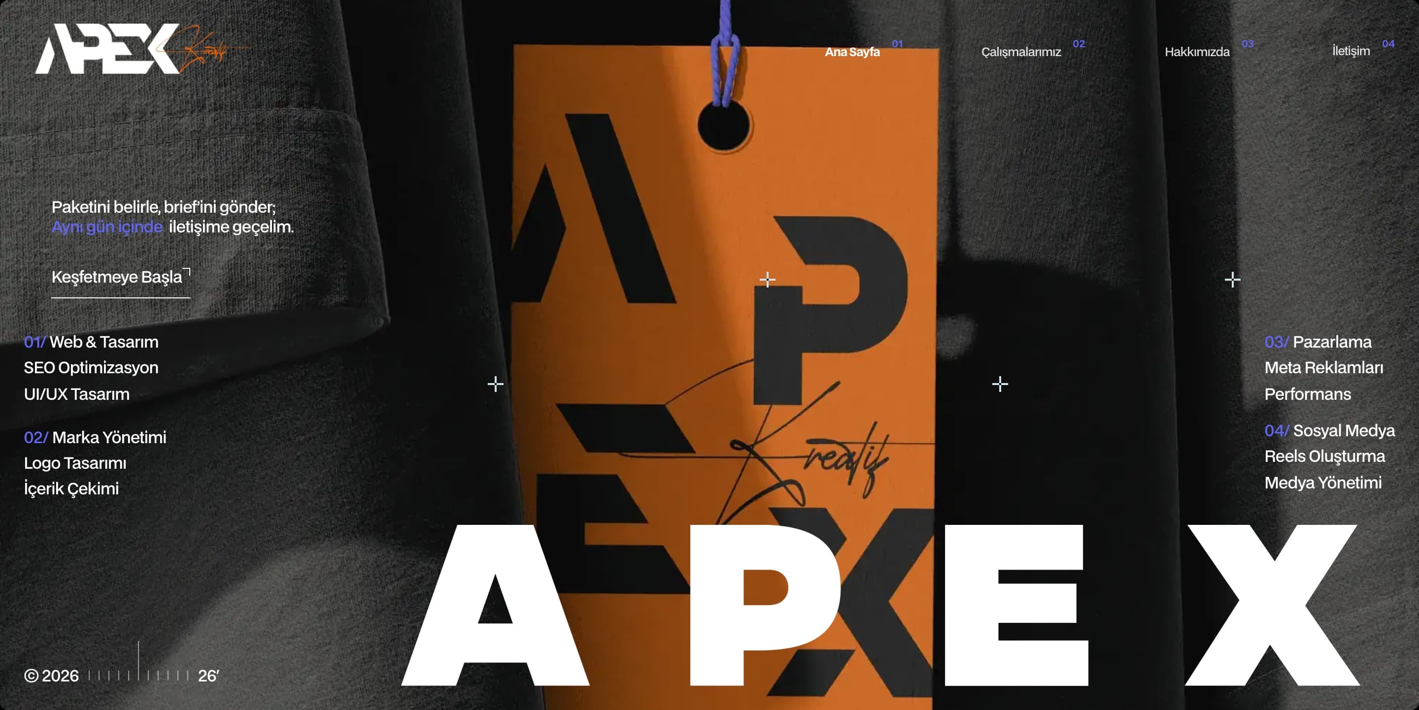 Apex Kreatif hero section