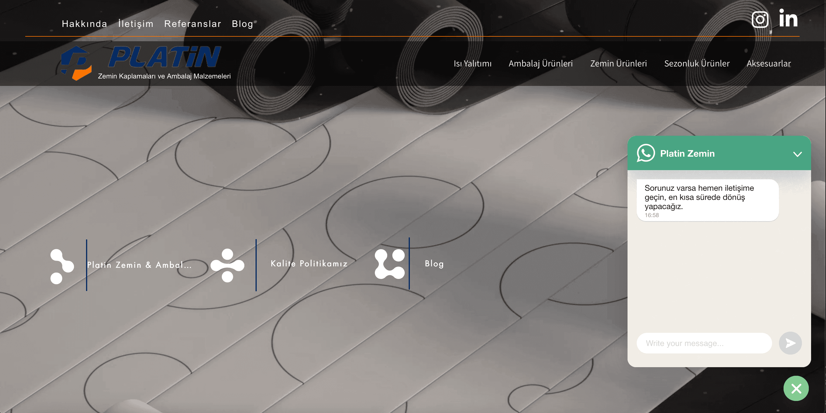Platin Hero Section